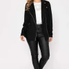 Rowen Avenue Long Line Suede Biker In Black*Women Coats & Jackets