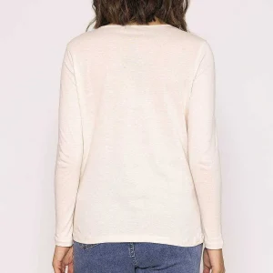 Kelly & Grace Weekend Long Sleeve Basic Tee In Ivory*Women Tops & Blouses