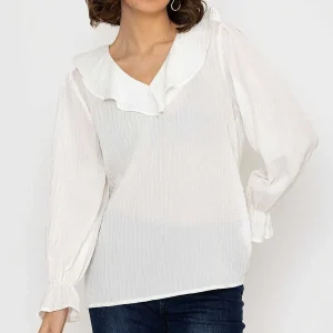 Rowen Avenue Long Sleeve Ruffle Blouse In Ivory*Women Tops & Blouses