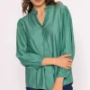 Rowen Avenue Long Sleeve Spring Blouse In Green*Women Tops & Blouses