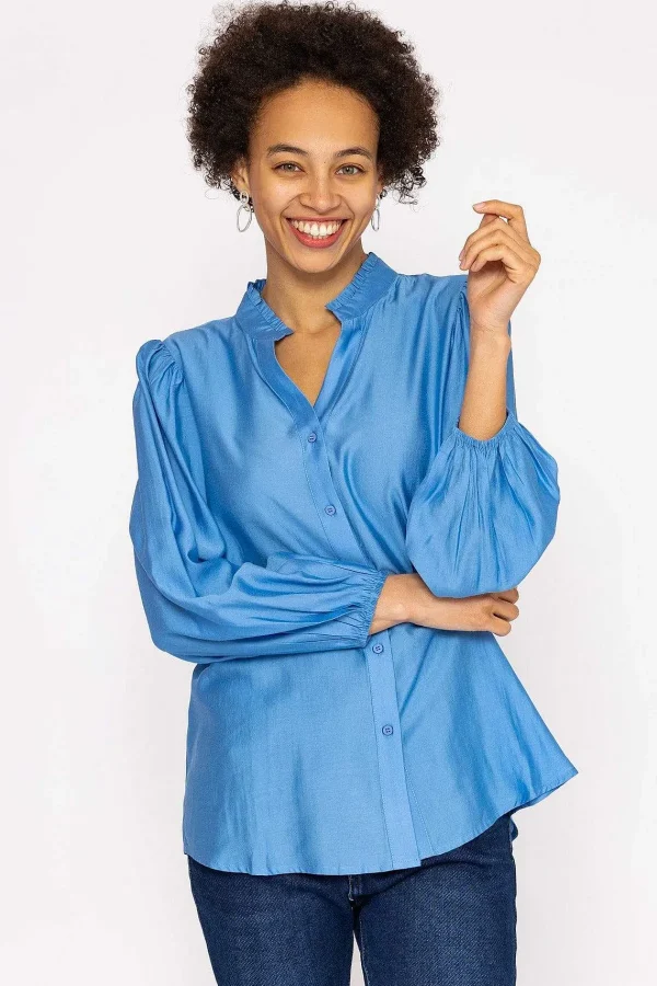 Rowen Avenue Long Sleeve Spring Blouse In Blue*Women Tops & Blouses