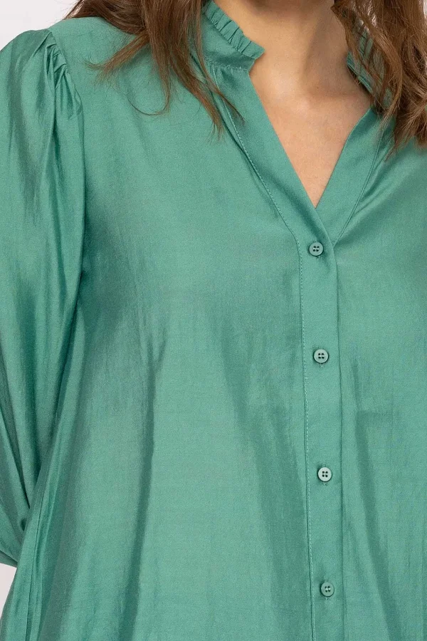 Rowen Avenue Long Sleeve Spring Blouse In Green*Women Tops & Blouses