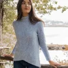 Kelly & Grace Weekend Longline High Neck Knit In Blue*Women Jumpers & Cardigans