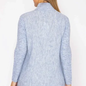 Kelly & Grace Weekend Longline High Neck Knit In Blue*Women Jumpers & Cardigans