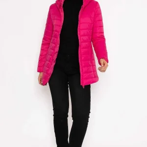 Kelly & Grace Weekend Longline Puffa Coat In Pink*Women Coats & Jackets