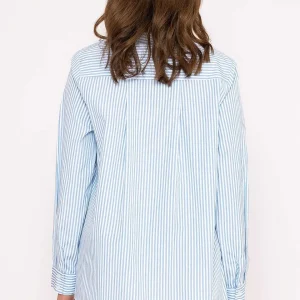 Kelly & Grace Weekend Longline Stripe Shirt In Blue*Women Tops & Blouses