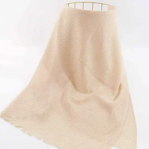 SOUL Accessories Lurex Pleated Occasion Scarf In Beige* Accessories