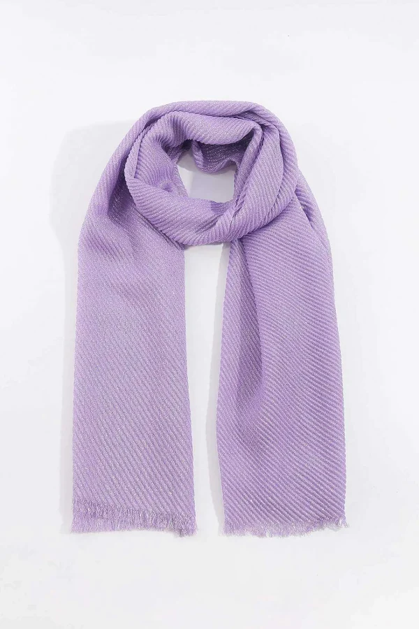 SOUL Accessories Lurex Pleated Occasion Scarf In Lilac* Accessories