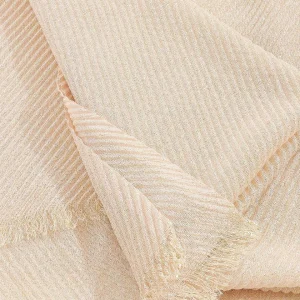 SOUL Accessories Lurex Pleated Occasion Scarf In Beige* Accessories