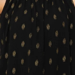 Pala D'oro Lurex Print Halter Top In Black*Women Tops & Blouses