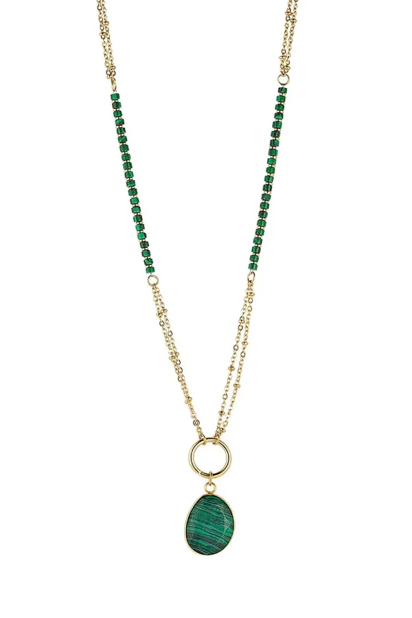 Knight & Day Malachite Long Necklace* Jewellery