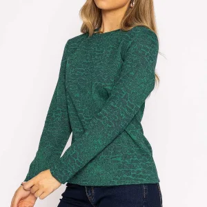 Rowen Avenue Marble Crew Neck In Green*Women Hoodies & Sweatshirts