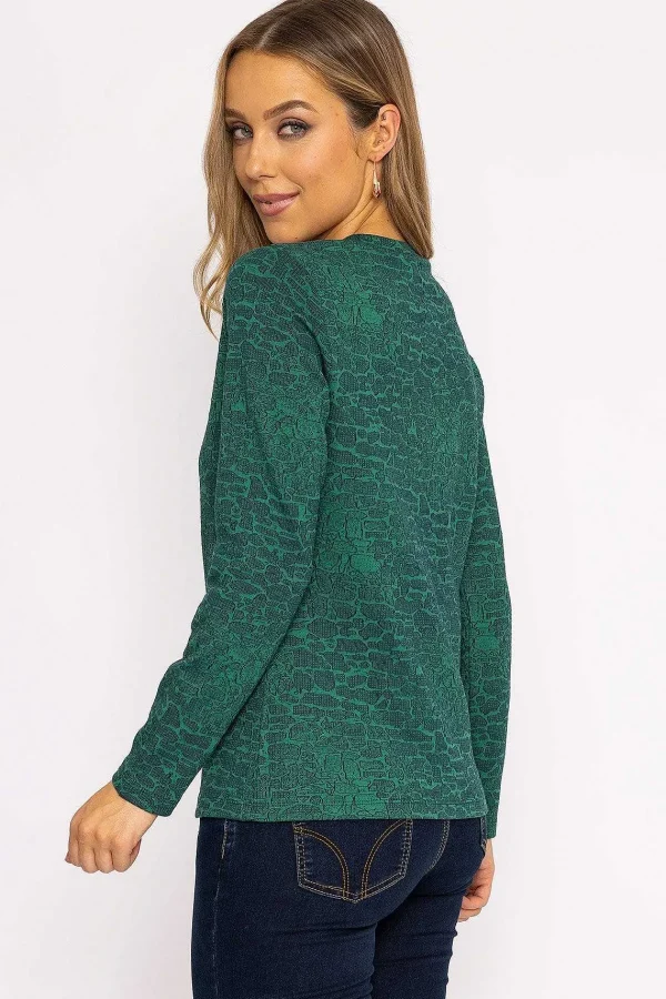 Rowen Avenue Marble Crew Neck In Green*Women Hoodies & Sweatshirts