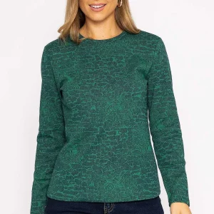 Rowen Avenue Marble Crew Neck In Green*Women Hoodies & Sweatshirts