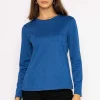 Rowen Avenue Marble Crew Neck Sweatshirts In Blue*Women Hoodies & Sweatshirts