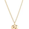 Knight & Day Medium Length Heart Gold Pendant Necklace* Necklaces