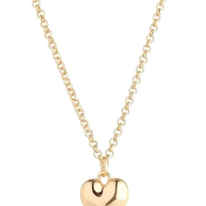 Knight & Day Medium Length Heart Gold Pendant Necklace* Necklaces