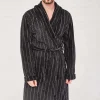 Portland Mens Luxury Dressing Gown In Charcoal* Him