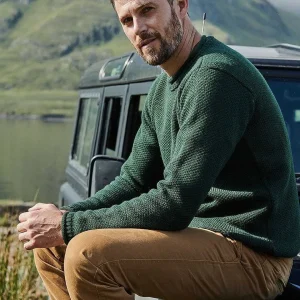 Aran Woollen Mills Men'S Roll Neck Sweater In Green* Him