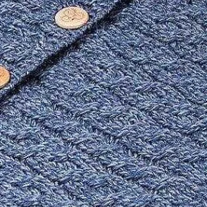 Aran Woollen Mills Merino Wool Throw In Denim* Throws