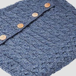 Aran Woollen Mills Merino Wool Throw In Denim* Throws