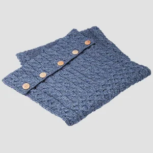 Aran Woollen Mills Merino Wool Throw In Denim* Throws