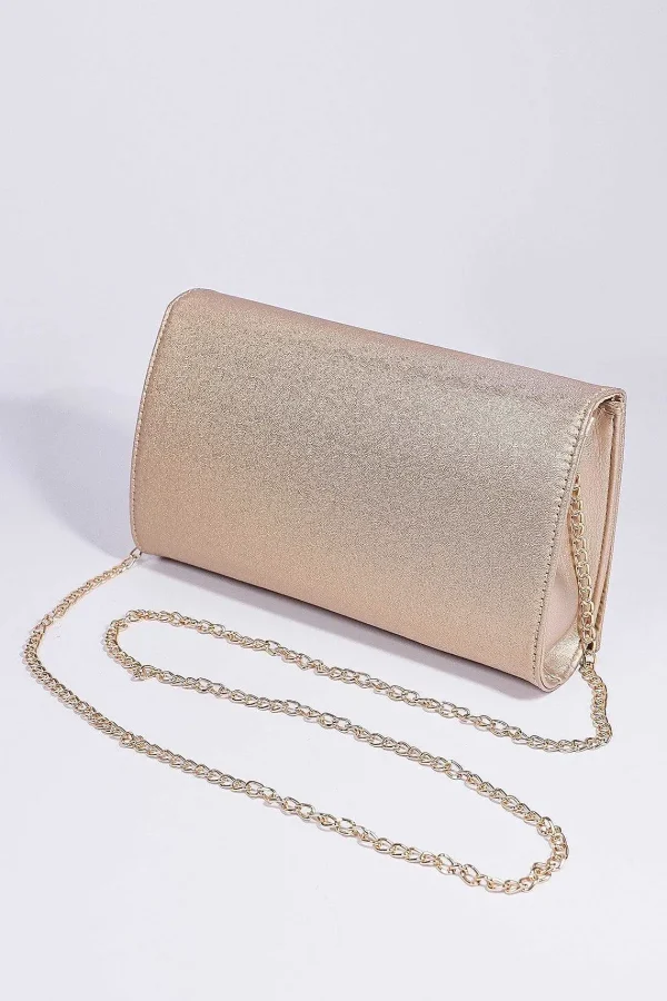 SOUL Accessories Metallic Flapover Clutch In Gold* Accessories