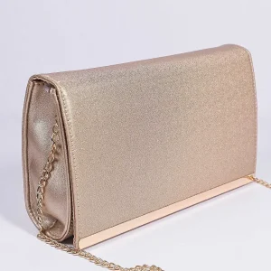 SOUL Accessories Metallic Flapover Clutch In Gold* Accessories