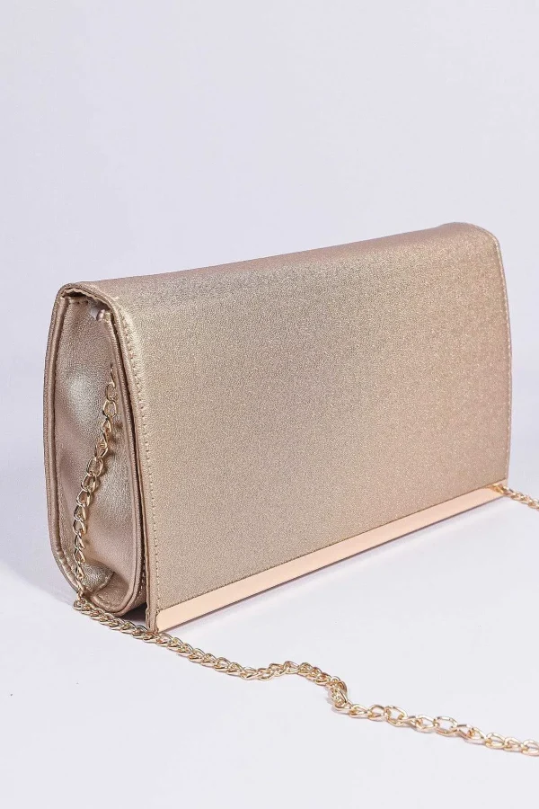 SOUL Accessories Metallic Flapover Clutch In Gold* Accessories