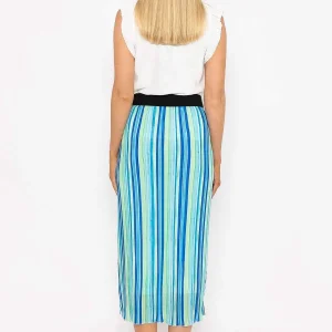 Pala D'oro Midi Pleated Skirt In Blue Print*Women Skirts & Shorts