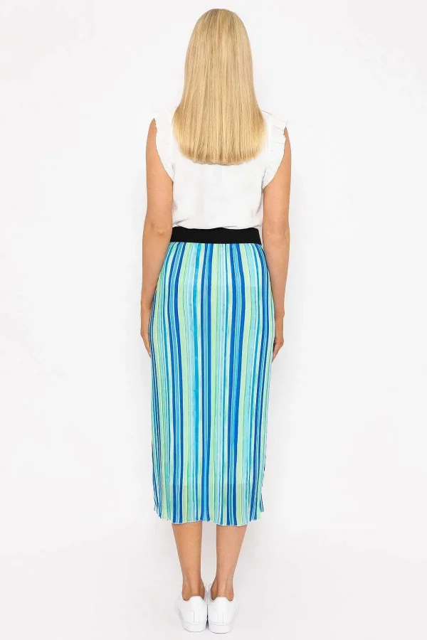 Pala D'oro Midi Pleated Skirt In Blue Print*Women Skirts & Shorts