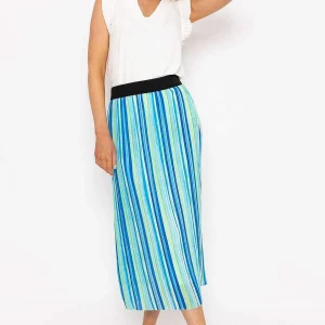 Pala D'oro Midi Pleated Skirt In Blue Print*Women Skirts & Shorts