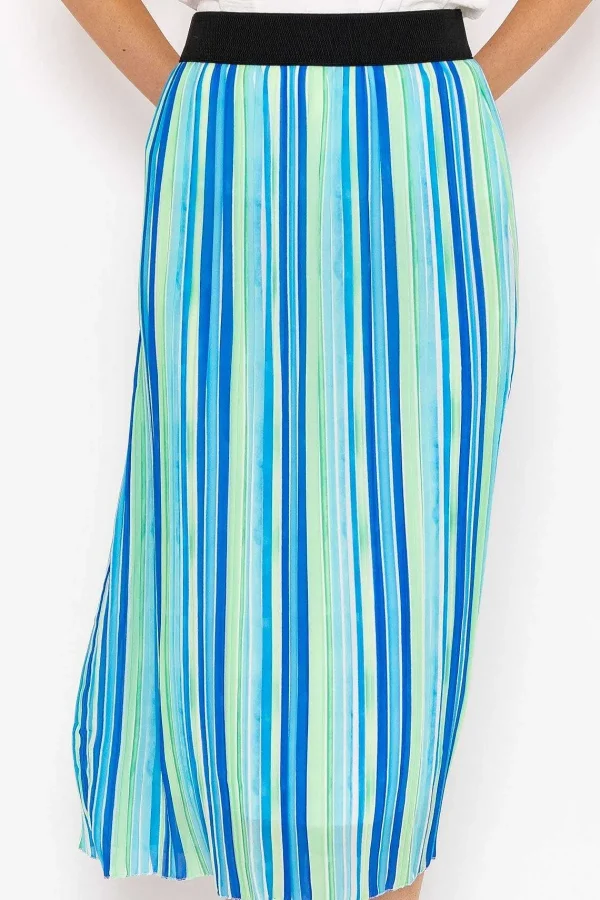 Pala D'oro Midi Pleated Skirt In Blue Print*Women Skirts & Shorts