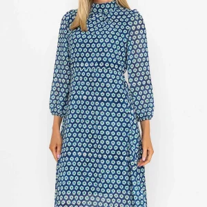 Pala D'oro Mollie Midi Dress In Navy Print*Women Dresses & Jumpsuits