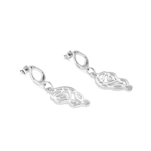 Newbridge Silverware Jewellery Molten Knot Drop Earrings* Boxed Gifts