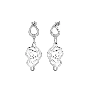 Newbridge Silverware Jewellery Molten Knot Drop Earrings* Boxed Gifts