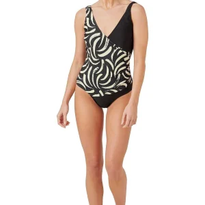 Oyster Bay Monochrome Wrap Swimsuit*Women Swimwear