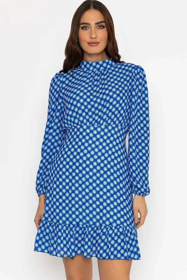 Pala D'oro Nadia Mini Dress In Blue Print*Women Dresses & Jumpsuits