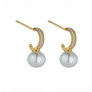 Knight & Day Nalani Gold Pearl Earrings* Earrings