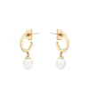 Tipperary Crystal Jewellery Natural Pearl Hoop Earrings* Boxed Gifts