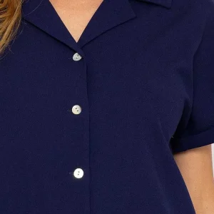 Rowen Avenue Navy Camp Collar Shirt*Women Tops & Blouses