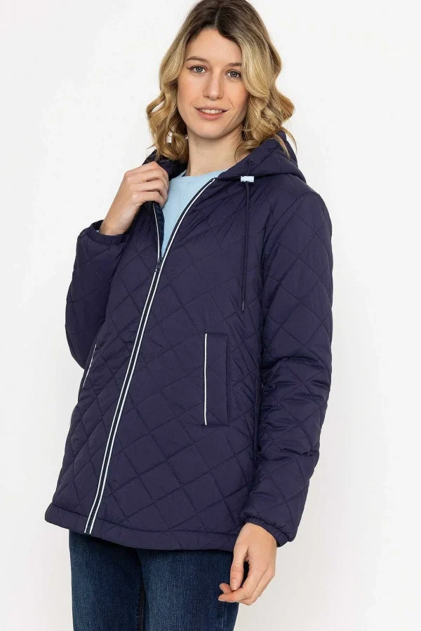 Kelly & Grace Weekend Navy Lightweight Quilted Coat*Women Coats & Jackets