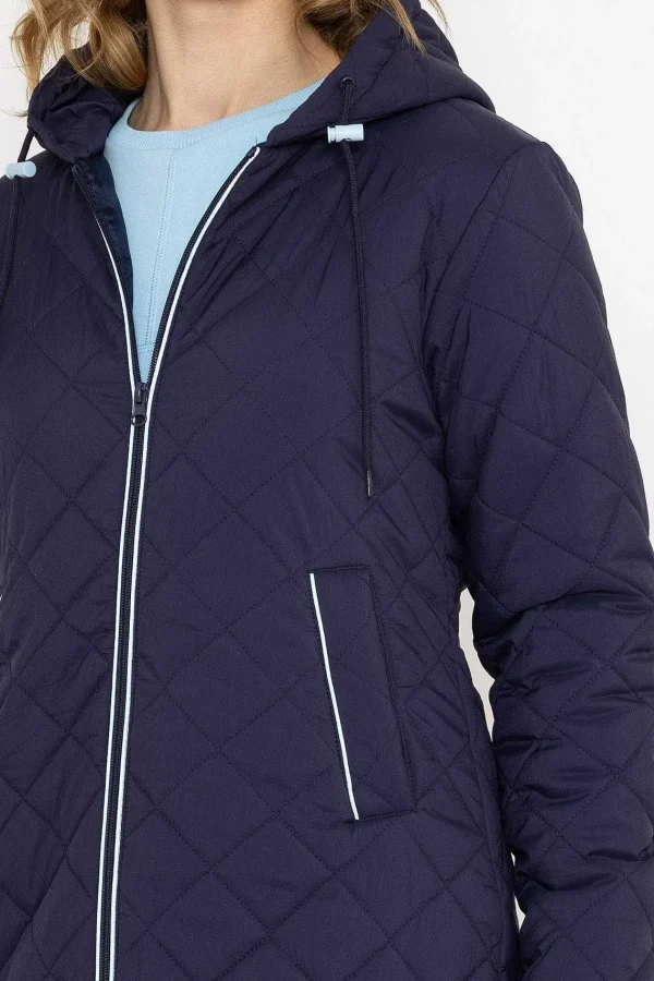 Kelly & Grace Weekend Navy Lightweight Quilted Coat*Women Coats & Jackets