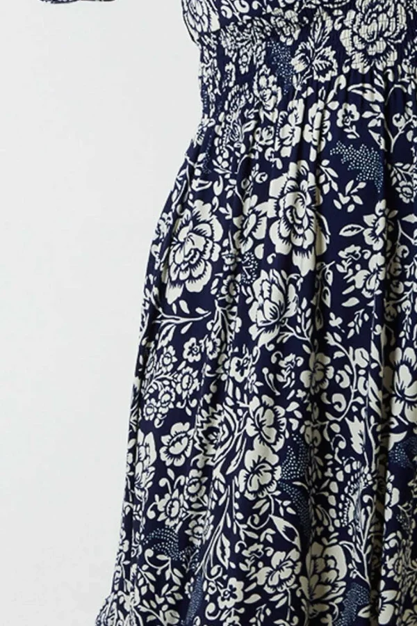 Nova of London Navy Printed Midi Dress*Women Dresses