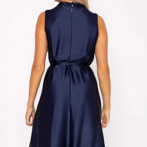 Rowen Avenue Navy Satin Cowl Neck Dress*Women Dresses & Jumpsuits