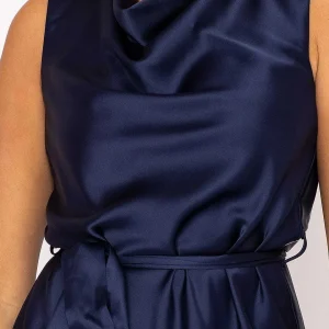 Rowen Avenue Navy Satin Cowl Neck Dress*Women Dresses & Jumpsuits