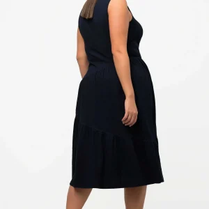 Ulla Popken Navy Sleeveless Midi Dress*Women Dresses