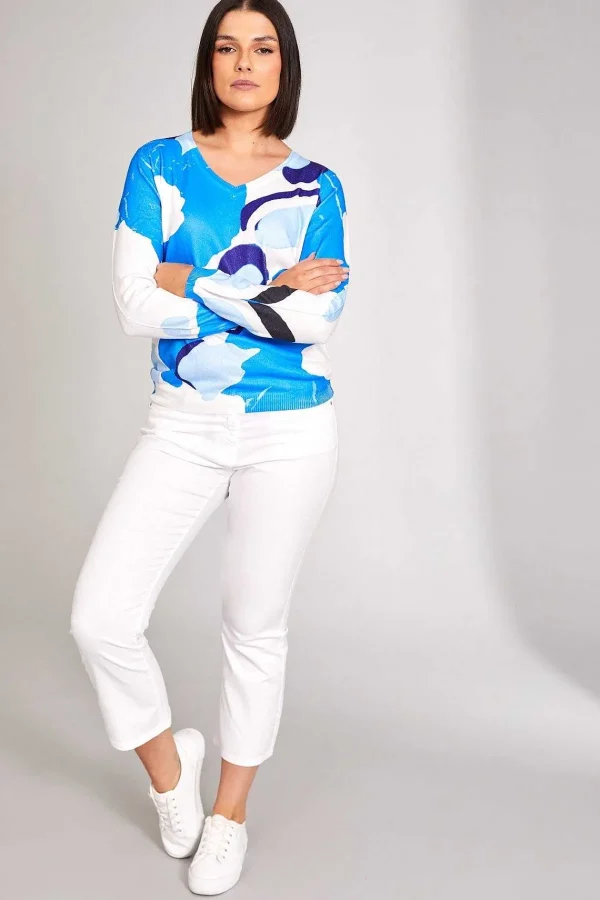 Peruzzi Ocean Print Knit In Blue*Women Tops & Blouses