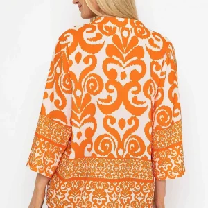 Pala D'oro Olivia Top In Orange Print*Women Tops & Blouses