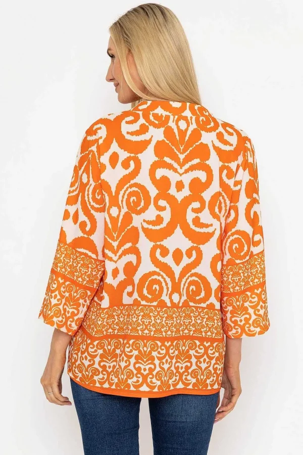 Pala D'oro Olivia Top In Orange Print*Women Tops & Blouses